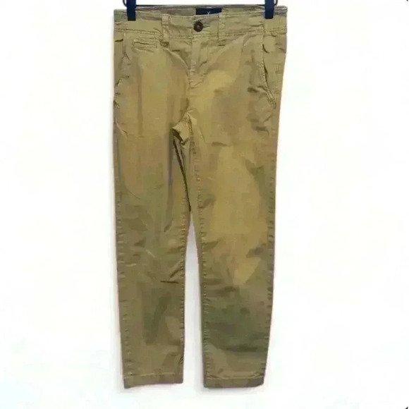 American Eagle Men's Slim Straight Chino Pants Beige Size 26x28 Casual - Picture 1 of 5